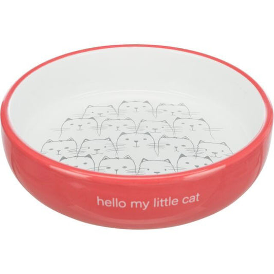 TRIXIE  Hello my little cat Dubenėlis, negilus, keramika, 0.3 l, ø 15 cm, koralų