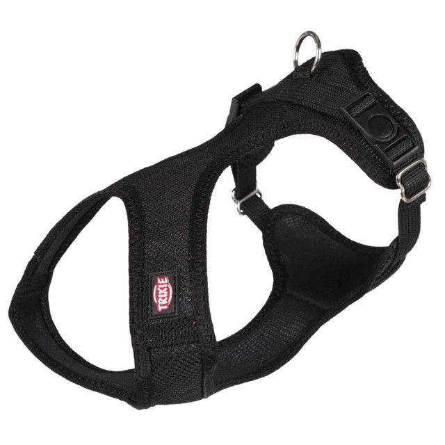 TRIXIE Comfort Soft touring petnešos, XXS-XS 25-35cm/15mm, juodos