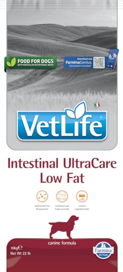 FARMINA VET LIFE - DOG Dry INTESTINAL ULTRACARE LOW FAT 10 kg