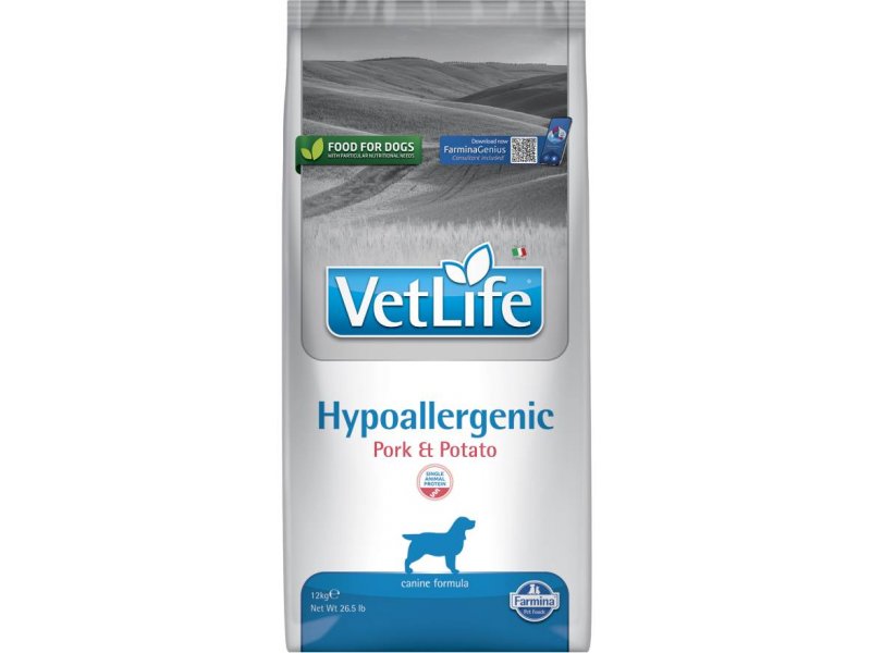 FARMINA VET LIFE - DOG Dry HYPOALLERGENIC Pork&Potato 12 kg