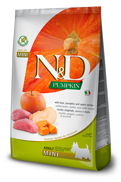 FARMINA N&D PUMPKIN - DOG Dry Wild Boar&Apple ADULT MINI 2,5 kg