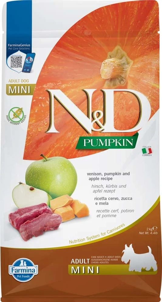 FARMINA N&D PUMPKIN - DOG Dry Venison&Apple ADULT MINI 2 kg