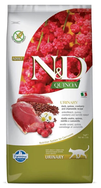 FARMINA N&D QUINOA - CAT Dry URINARY Duck&Cranberry ADULT 5 kg