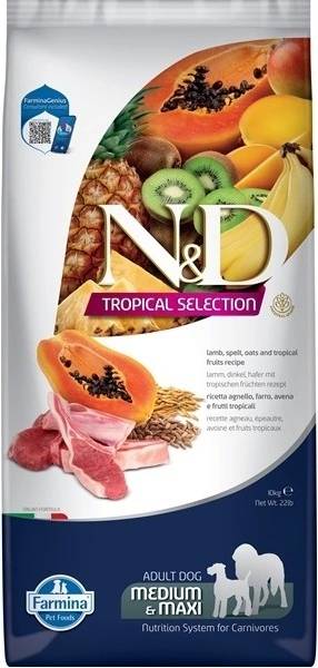 FARMINA N&D TROPICAL SELECTION - DOG Dry Lamb ADULT MED&MAX 10 kg
