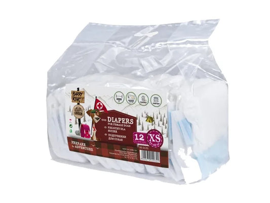 BARRY KING sauskelnės kalėms, XS, 20 - 28 cm, 12vnt.