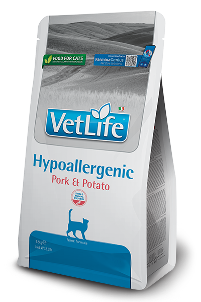 FARMINA VET LIFE - CAT Dry HYPOALLERGENIC Pork&Potato ADULT 1,5 kg