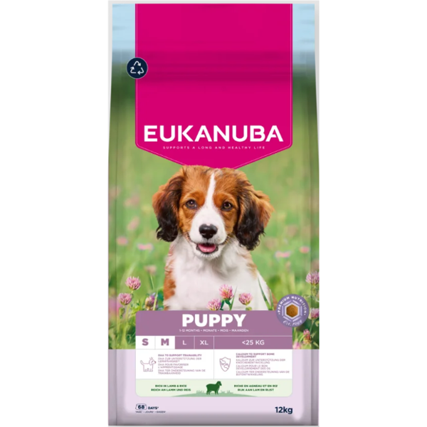 Eukanuba Puppy S/M Breeds Lamb & Rice 12 kg