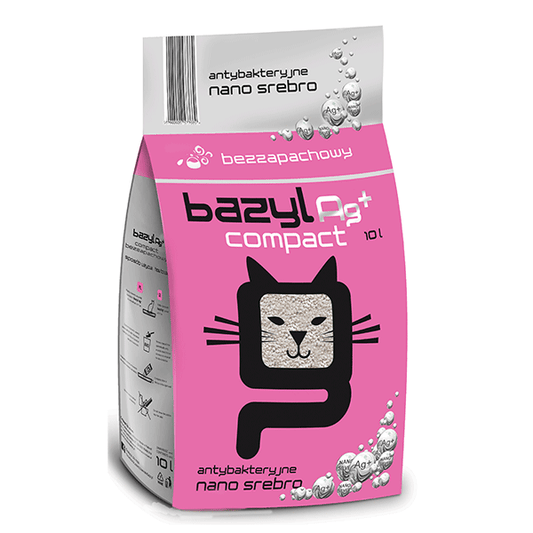 Bazyl Ag+ Compact bentonitinis kraikas katėms, 10 l