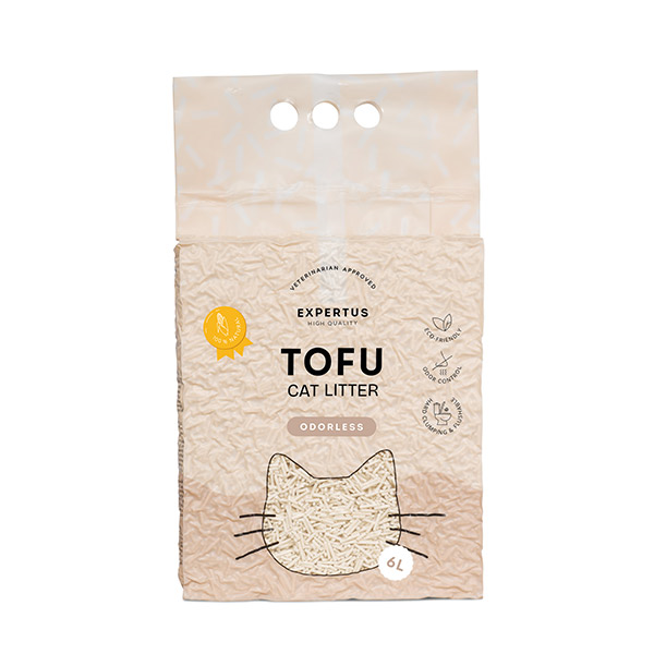 Expertus Tofu kraikas katėms, bekvapis, 6 l
