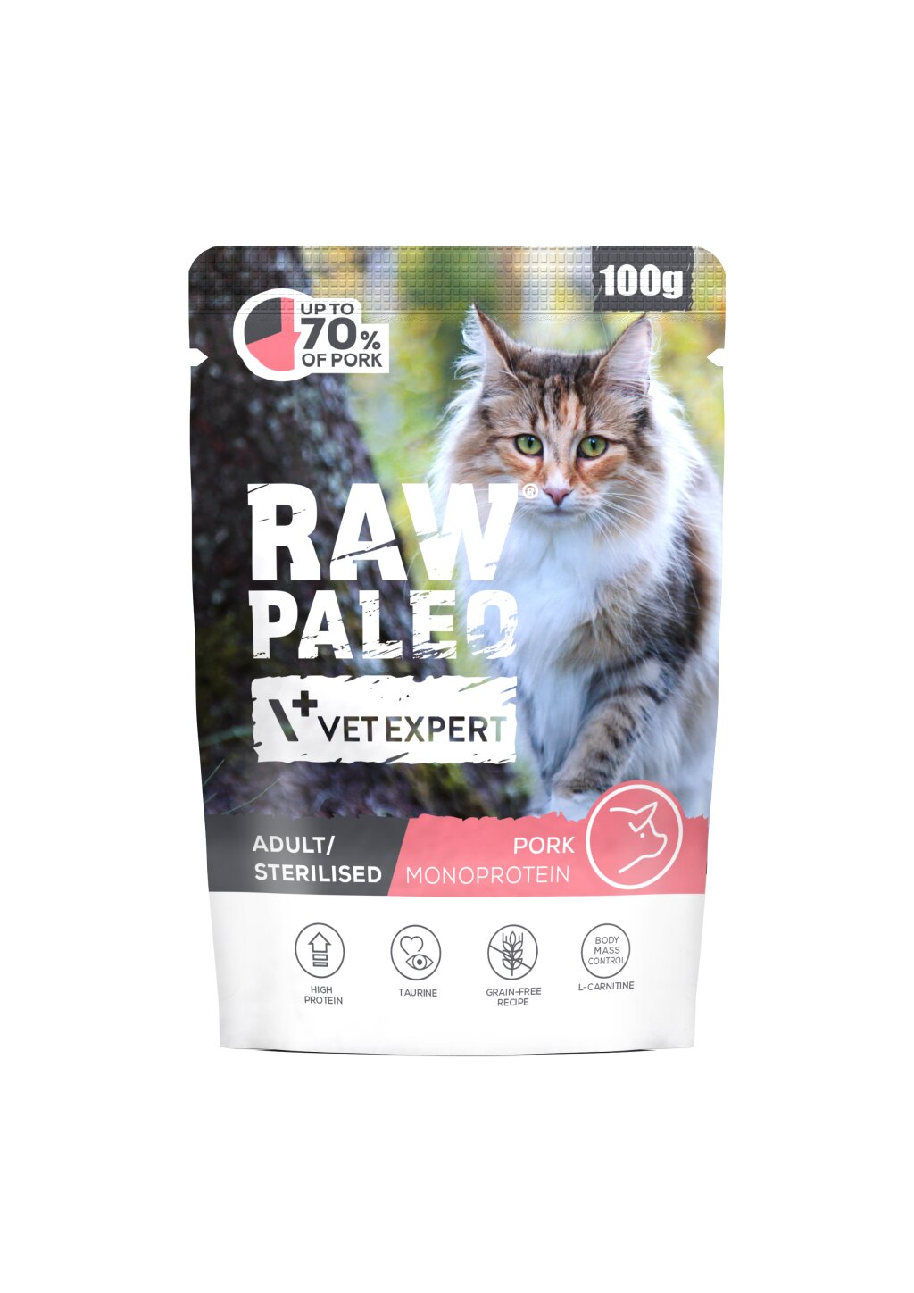 Raw Paleo sterilised Pork pouch 100g