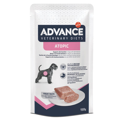 Advance Veterinary Diets Wet Atopic Dog Šlapias maistas šuns odai ir kailiui šėrimosi metu 150 g x 8 vnt.