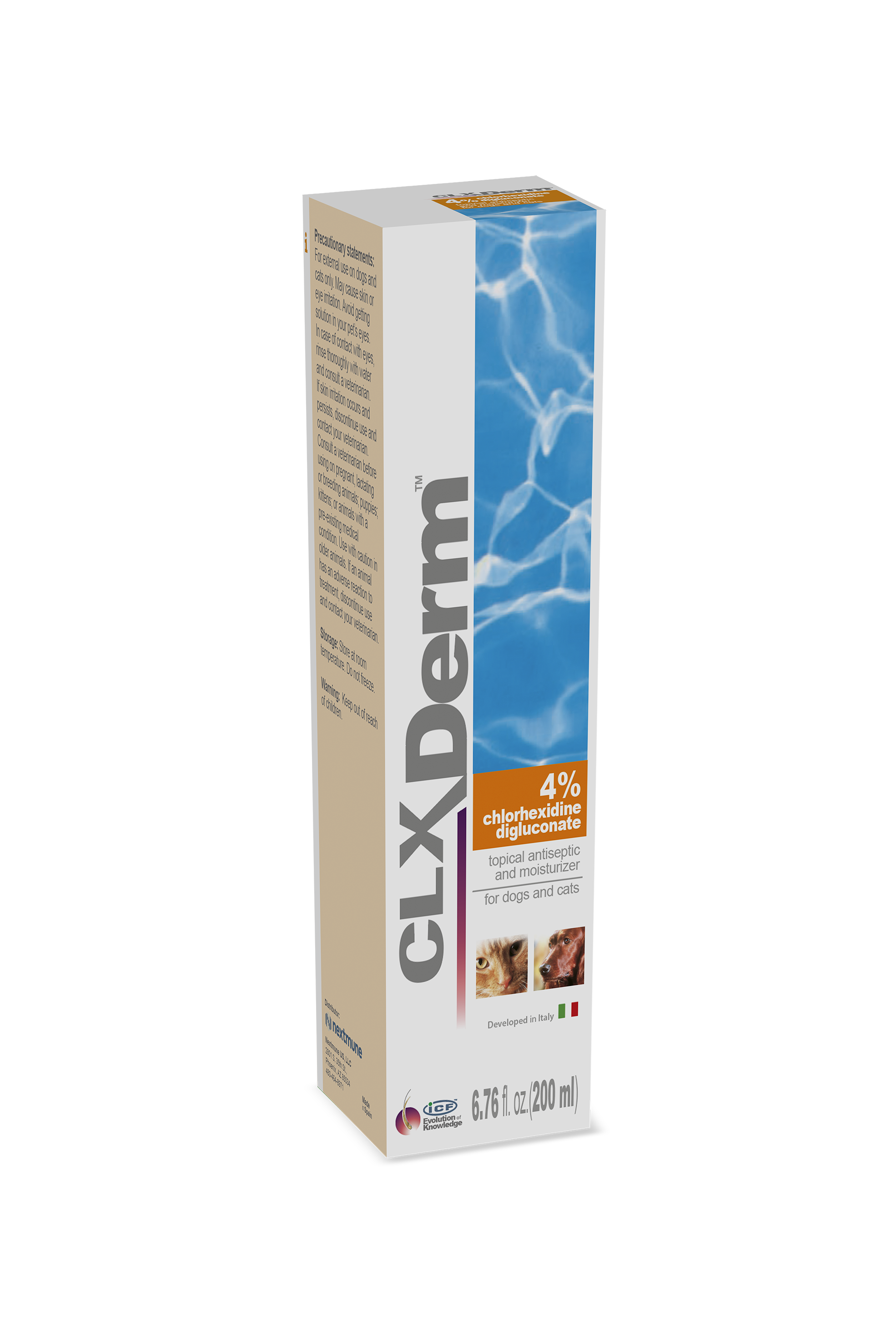 Clorexyderm Spray 4% — dezinfekcijas un mitrinošs izsmidzināmais līdzeklis, 200 ml