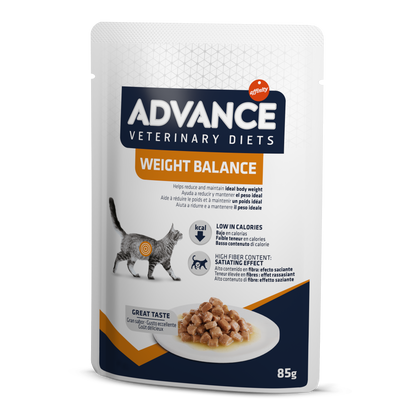 Advance Veterinary Diets WET Weight Balance Cat mitrā barība kaķiem svara kontrolei 85G*12gab.