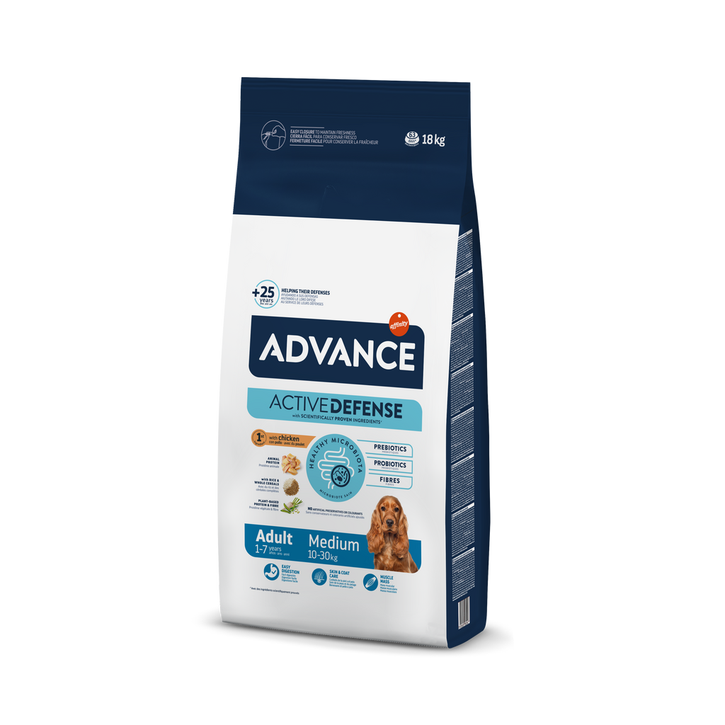 Advance Medium Adult Sausas maistas vidutinių veislių suaugusiems šunims 18 kg