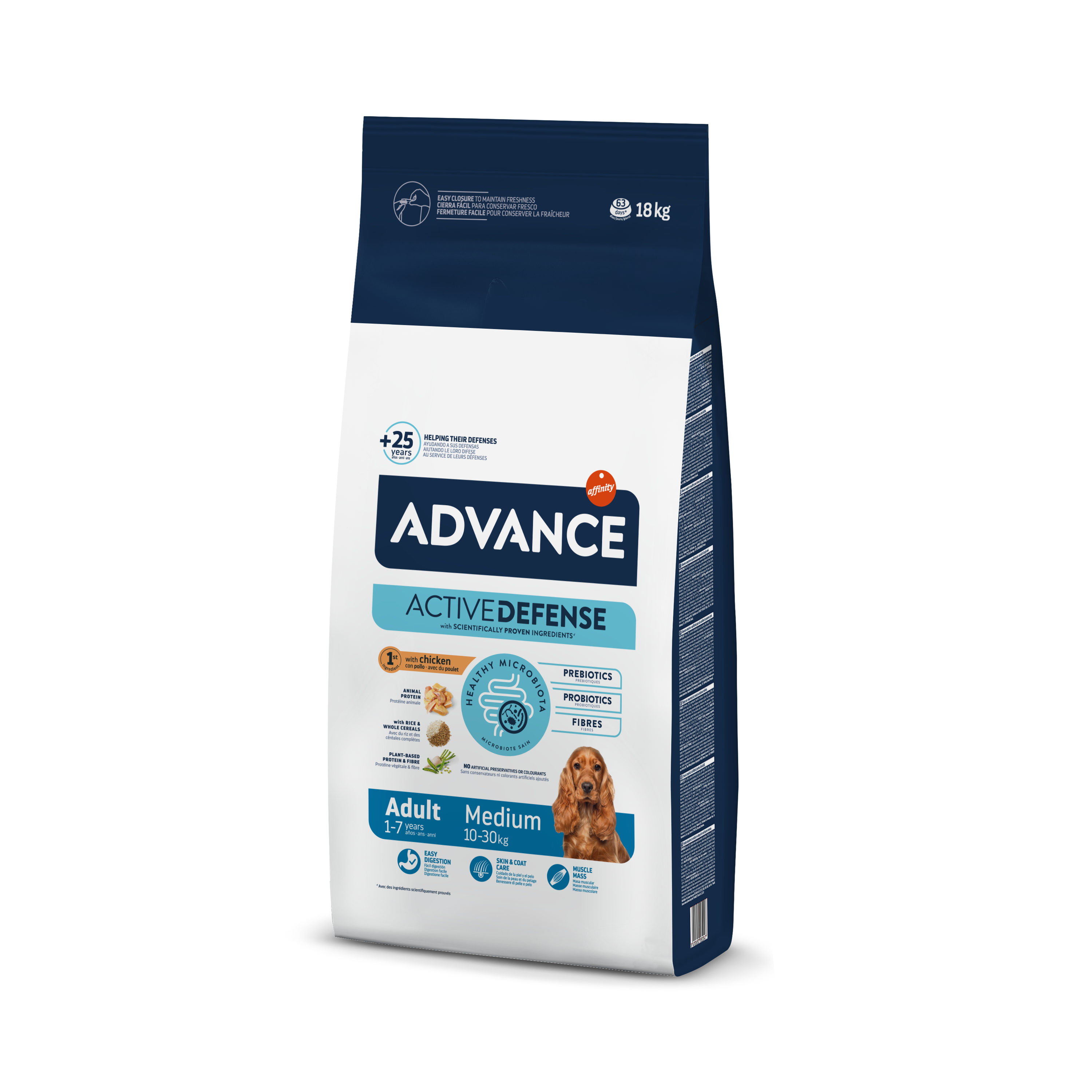 Advance Medium Adult Sausas maistas vidutinių veislių suaugusiems šunims 18 kg