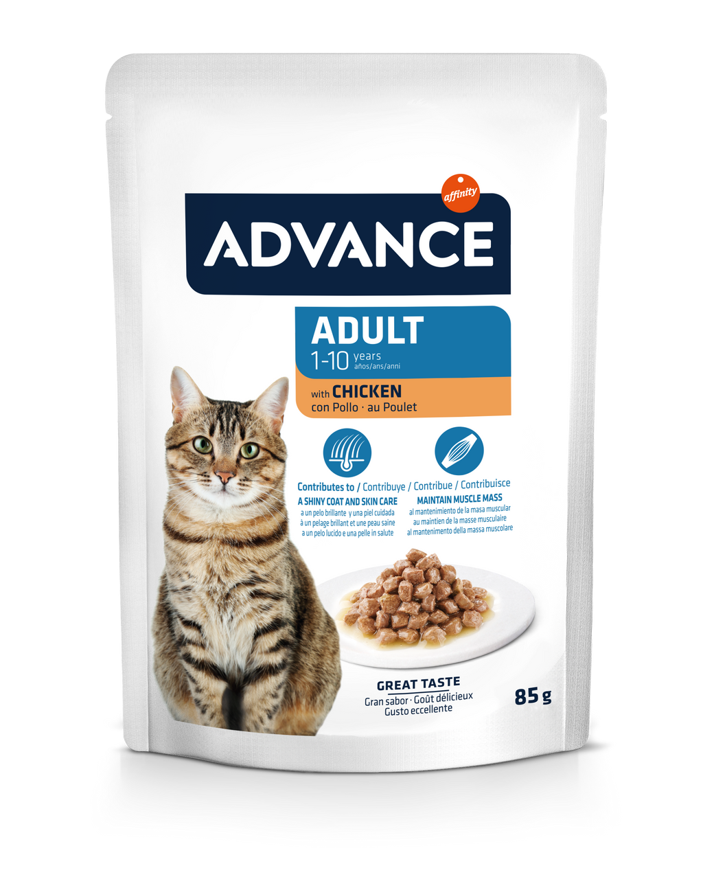 Advance Wet Adult Chicken Šlapias maistas sterilizuotoms katėms su vištiena 85G*12vnt