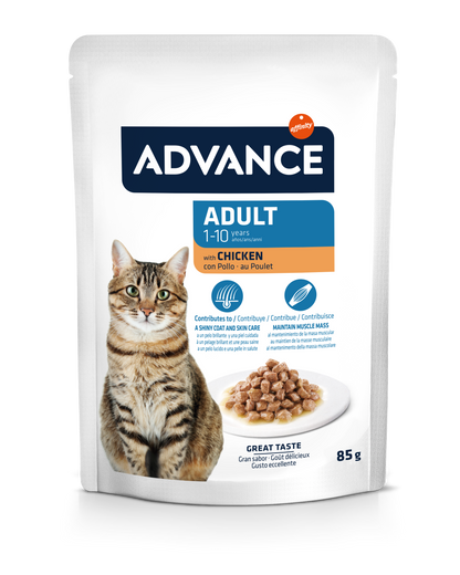 Advance Wet Adult Chicken Šlapias maistas sterilizuotoms katėms su vištiena 85G*12vnt