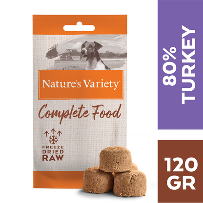 Nature's Variety Completed Mini Liofilizuoti skanėstai mažųjų veislių šunims su kalakutiena 120 g