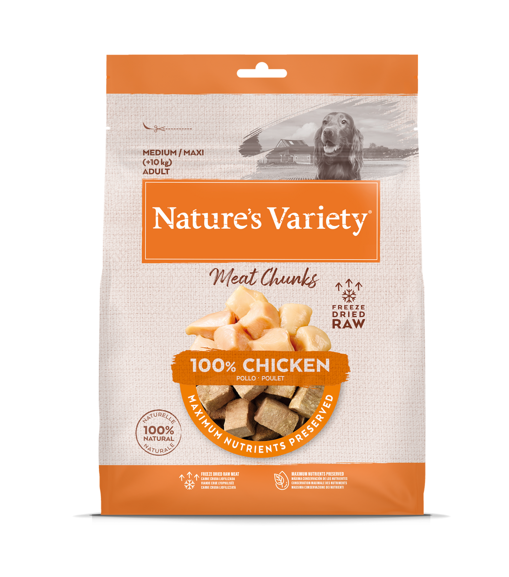 Nature's Variety Meat Chunks Liofilizuoti skanėstai su vištiena 50 g