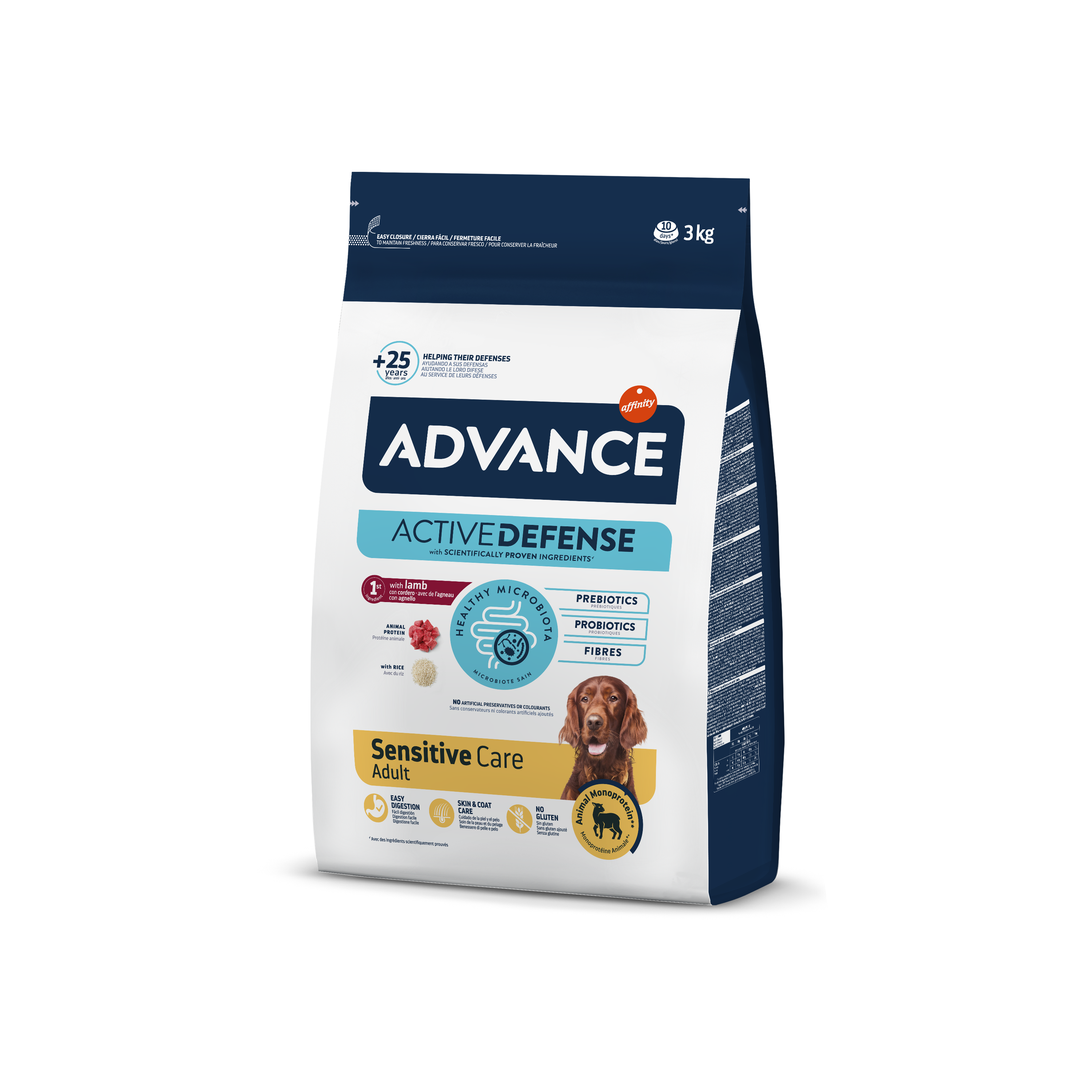 Advance Sensitive Lamb&Rise Sausas maistas vidutinių veislių šunims turintiems virškinimo ir odos problemų su ėriena ir ryžiais 3 kg