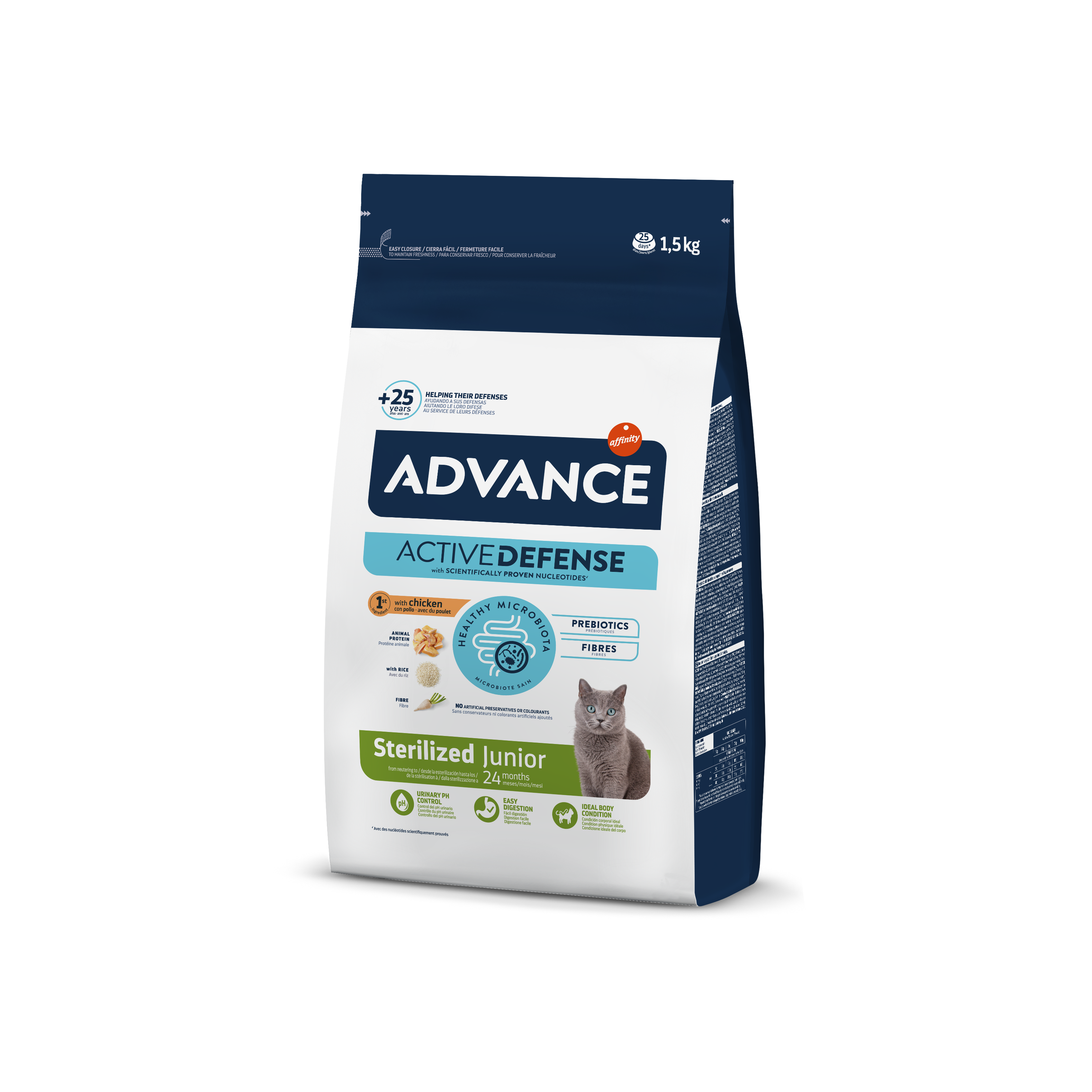 Advance Junior Sterilized Sausas maistas sterilizuotoms jaunoms katėms 1,5 kg