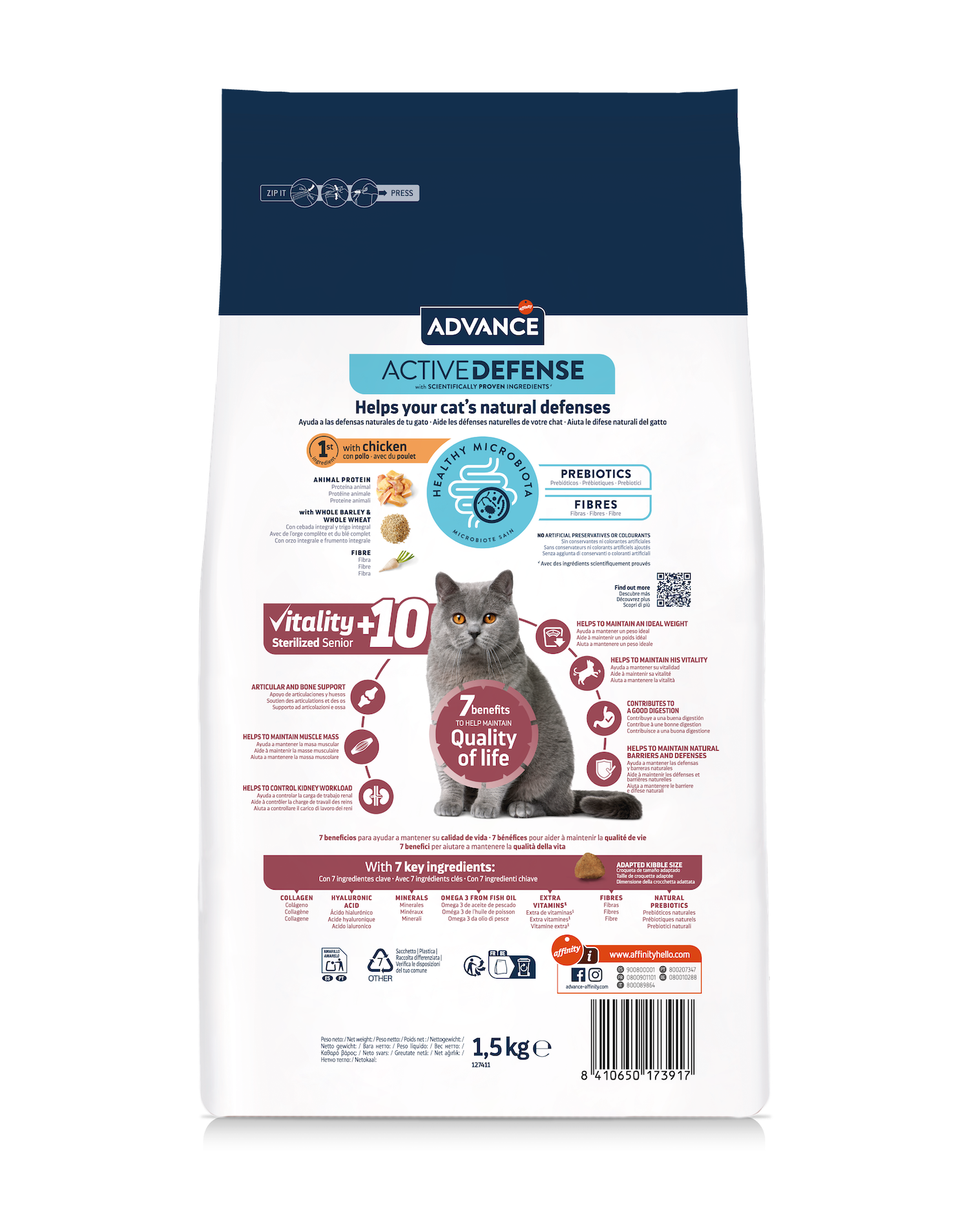 Advance Sterilized Senior Vitality cat 1,5 kg