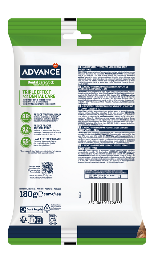 Advance Dental Care Stick Skanėstai šunų dantų priežiūrai 180 g