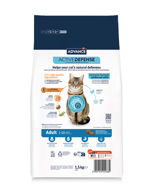 Advance Adult Cat Chicken&Rice Sausas pašaras su vištiena ir ryžiais suaugusioms katėms