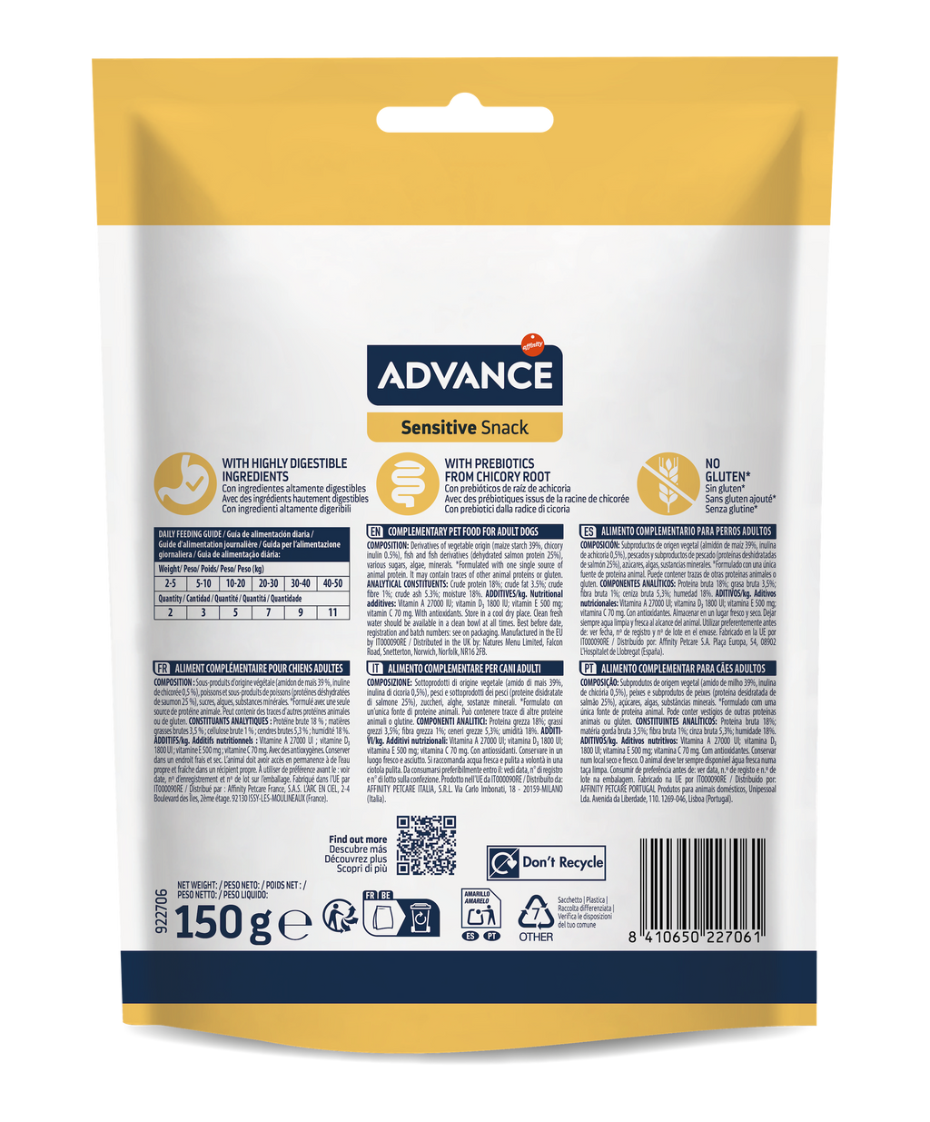 Advance Sensitive Snack 150 g