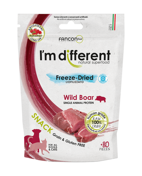 Diff Snack Wild Boar Liofilizuoti skanėstai šunims ir katėms su šernu 40 g