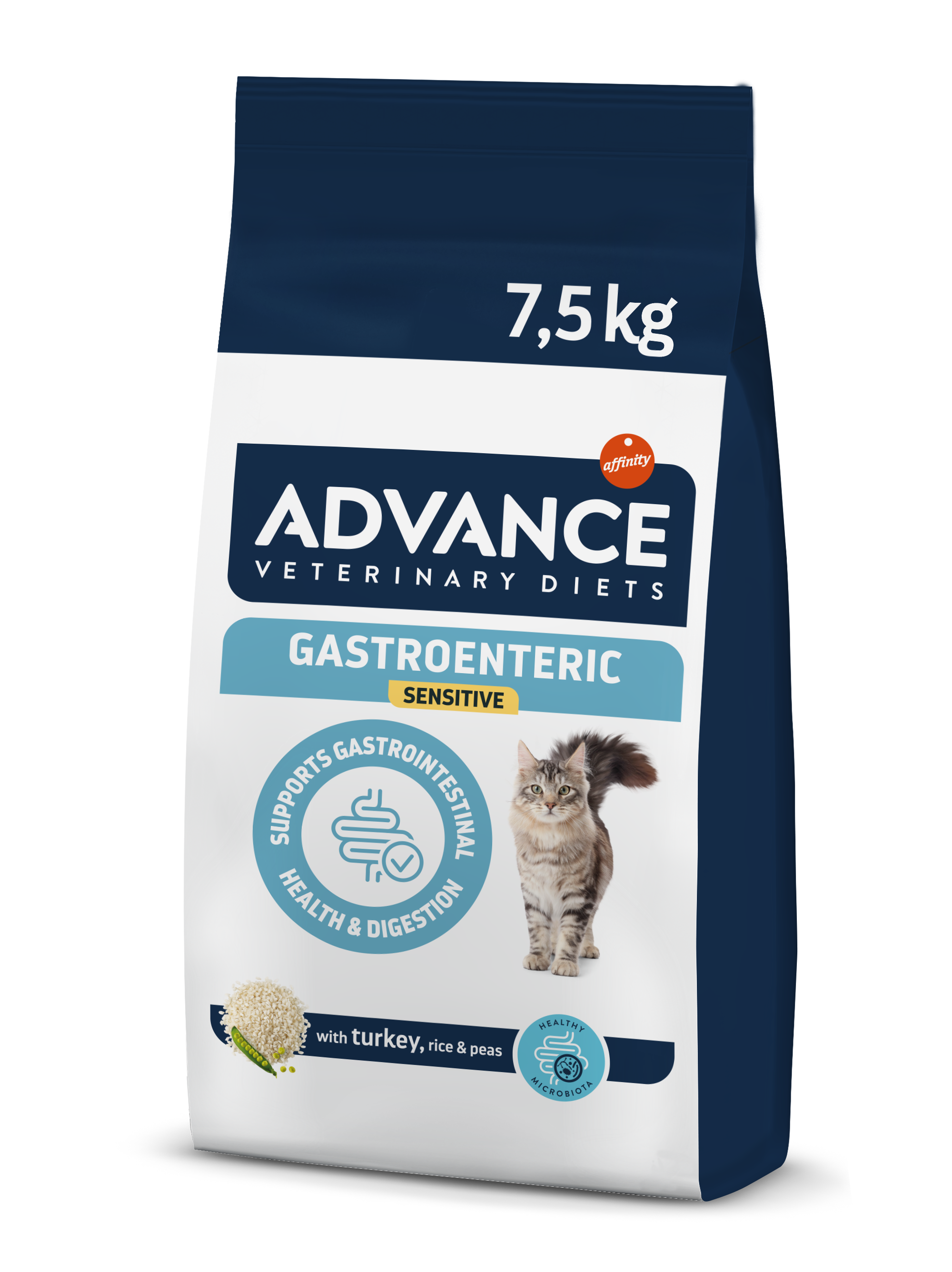 Advance Veterinary Diets Gastroenteric Sensitive Sausas maistas katėms, turinčioms jautrų virškinamąjį traktą 7.5 kg