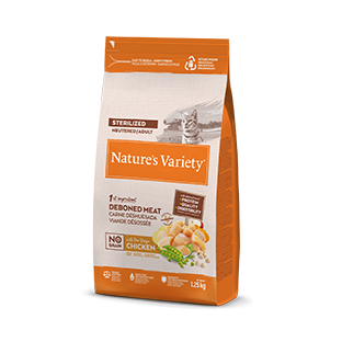 Nature's Variety No Grain Sterilized Cat Sausas begrūdis maistas sterilizuotoms katėms su vištiena 1,25 kg
