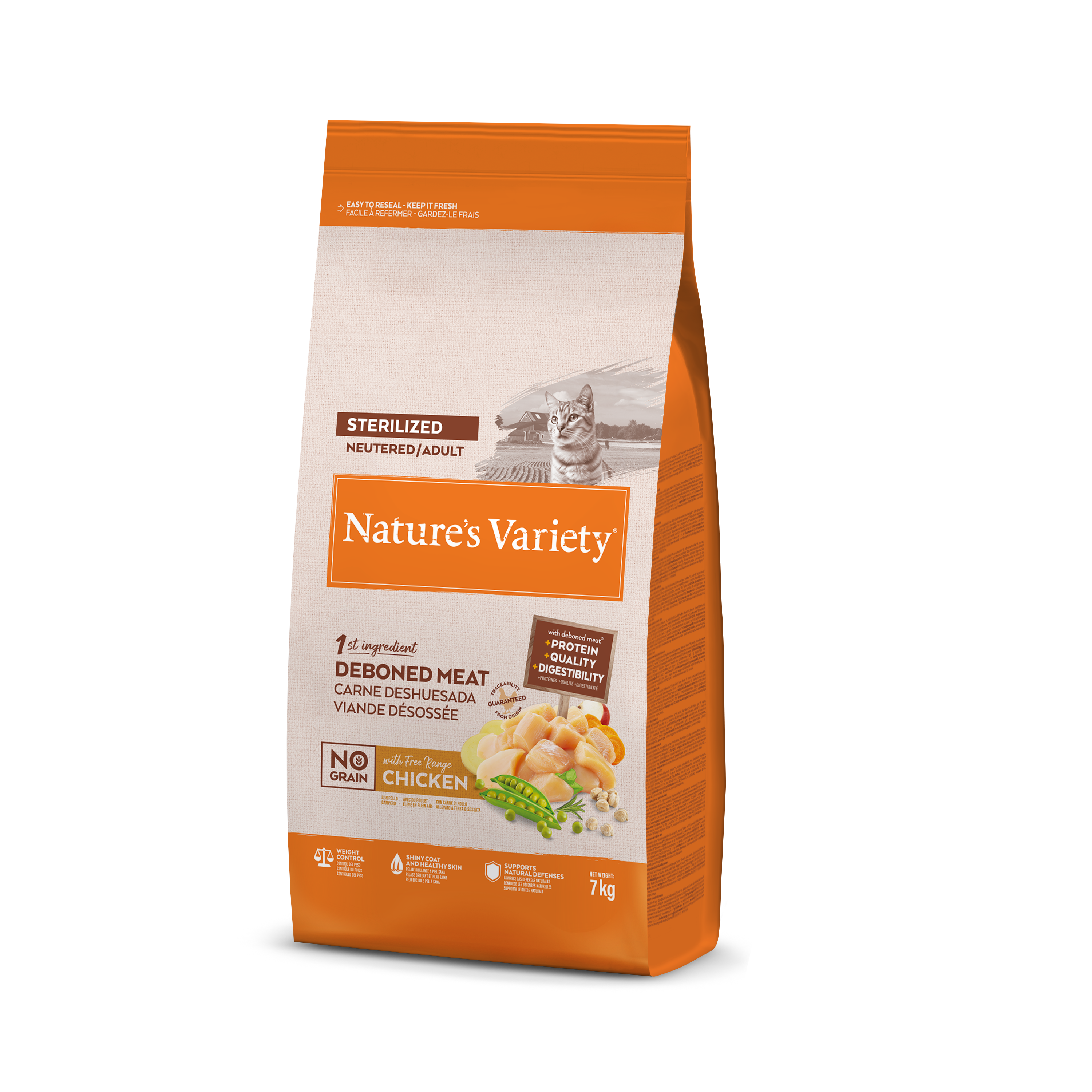 Nature's Variety No Grain Sterilized Cat (vištiena) 7 kg