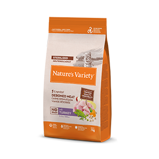 Nature's Variety No Grain Sterilized Cat Sausas begrūdis maistas sterilizuotoms katėms su kalakutiena 7 kg