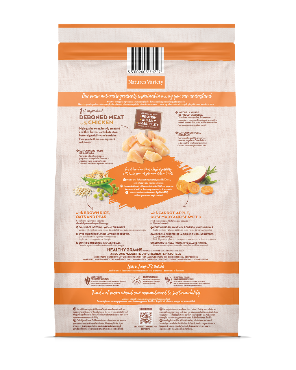 Nature's Variety Healthy Grain Adult Cat Sausas maistas suaugusioms katėms su vištiena 7 kg