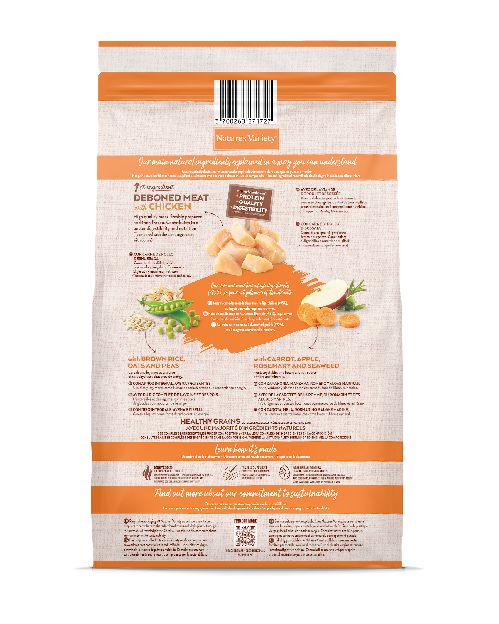 Nature's Variety Healthy Grain Adult Cat Sausas maistas suaugusioms katėms su vištiena 7 kg