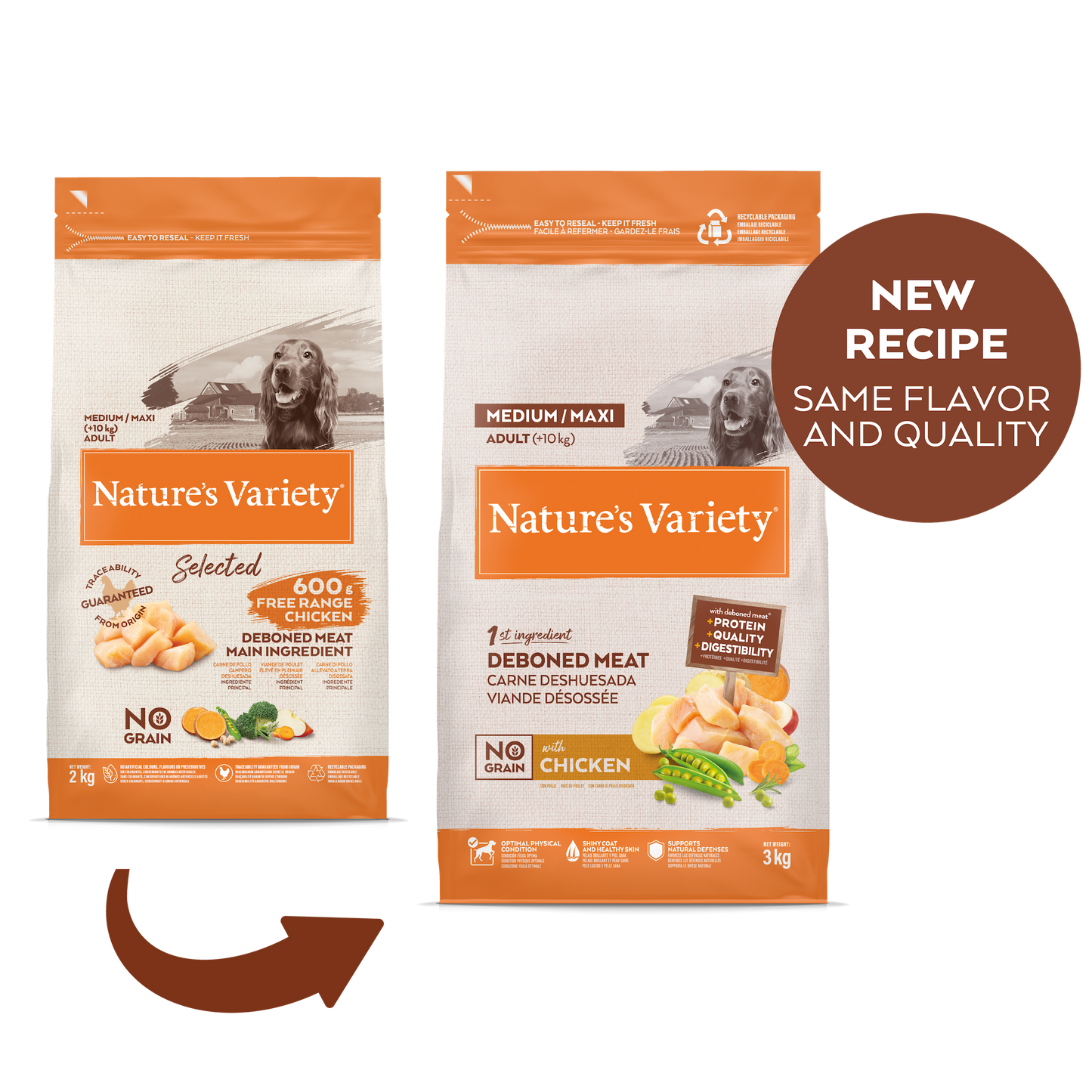 Nature's Variety NO GRAIN MED/MAX ADULT CHICKEN 3 kg
