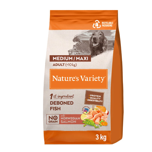 Nature's Variety NO GRAIN MED/MAX ADULT SALMON 3 kg