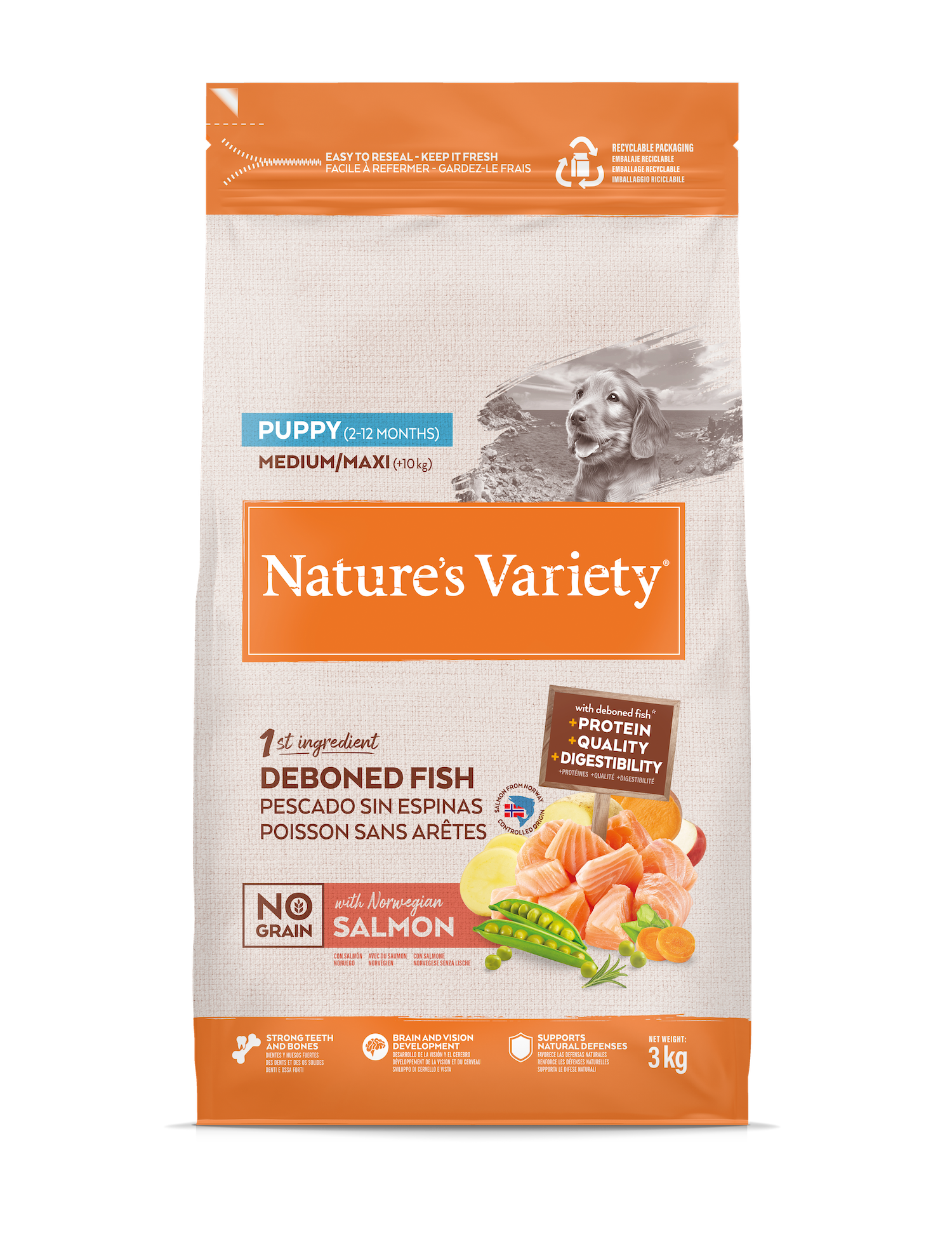 NO GRAIN PUPPY MED/MAX  3KG