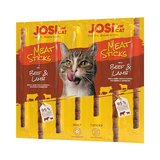 JosiCat Meat Sticks jautienos ir ėrienos skanėstai katėms, 35 g