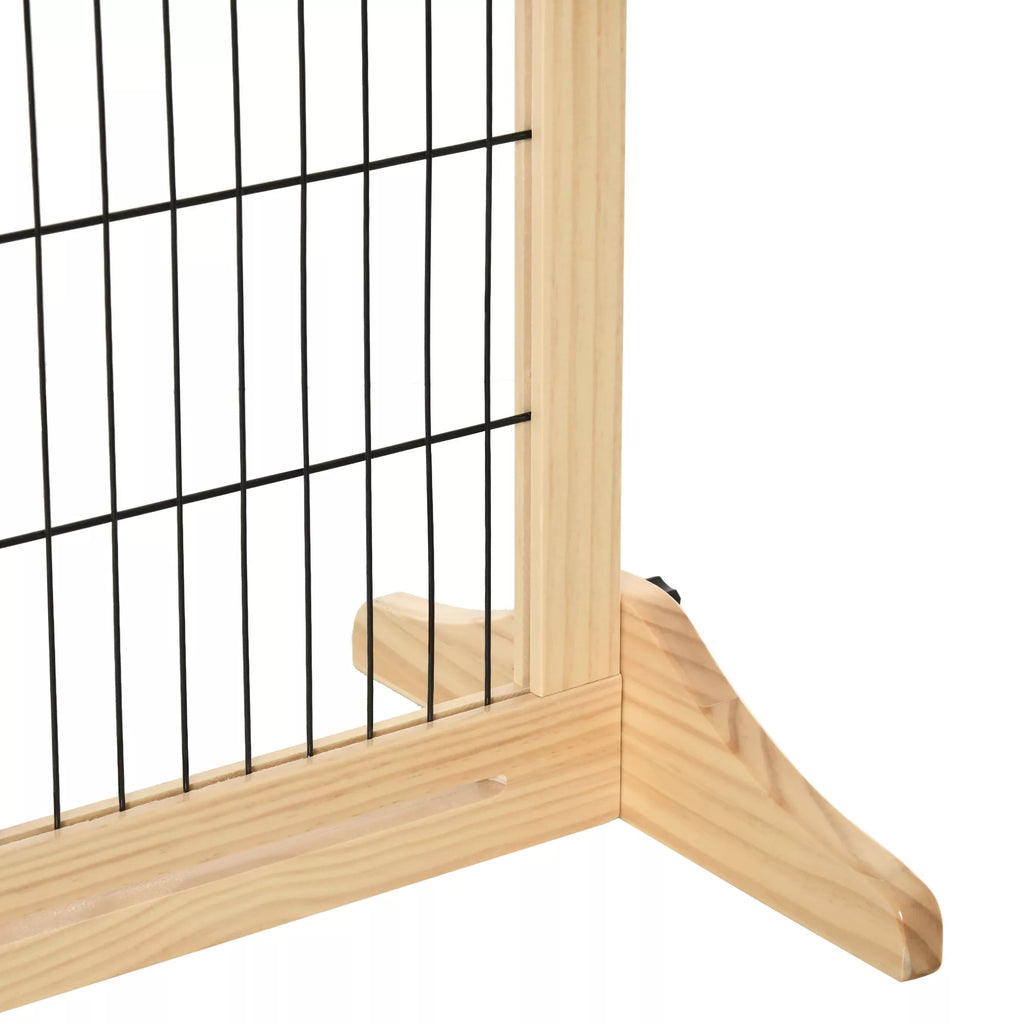 Šunų apsauginė grotelė, laiptų apsauginė grotelė, 180 cm aukščio, reguliuojamo aukščio, natūralios spalvos + juodos spalvos