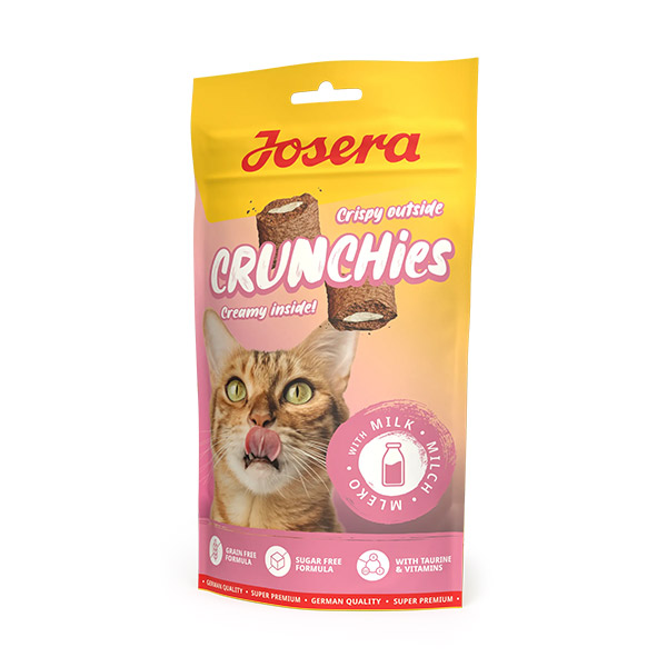 Josera Crunchies Milk skanėstai katėms su pienu, 60 g