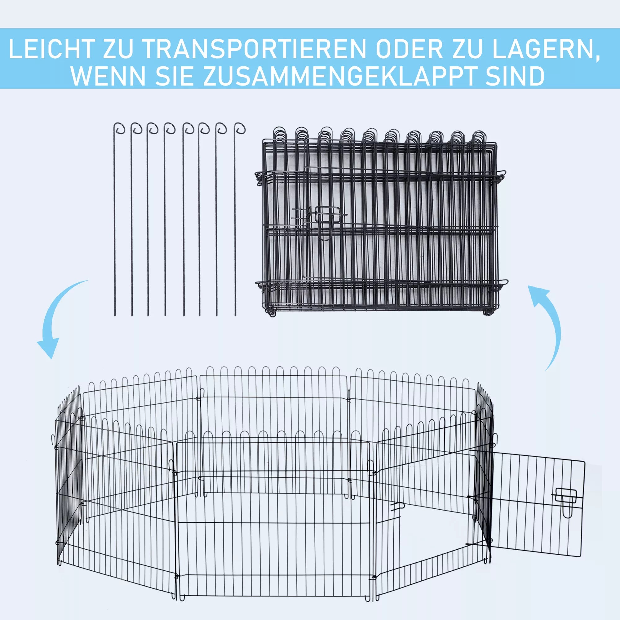 Šuniukų aptvaras, voljeras, žaidimų aikštelė, aptvaras laisvam judėjimui, aptvaras šuniukams 5 dydžių (matmenys: 71x61cm)