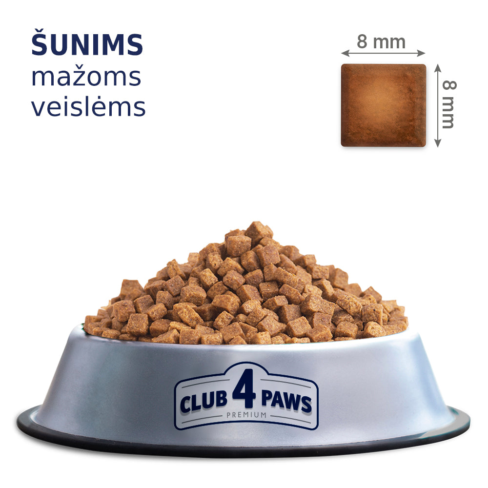 CLUB 4 PAWS Premium pilnvērtīga barība mazu šķirņu pieaugušiem suņiem