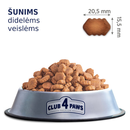 CLUB 4 PAWS PREMIUM VISAVERTIS SAUSAS PAŠARAS DIDELIŲ VEISLIŲ SUAUGUSIEMS ŠUNIMS