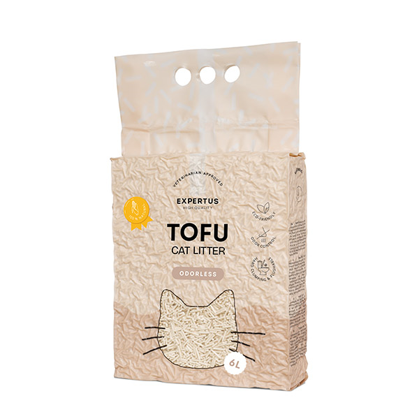 Expertus Tofu kraikas katėms, bekvapis, 6 l