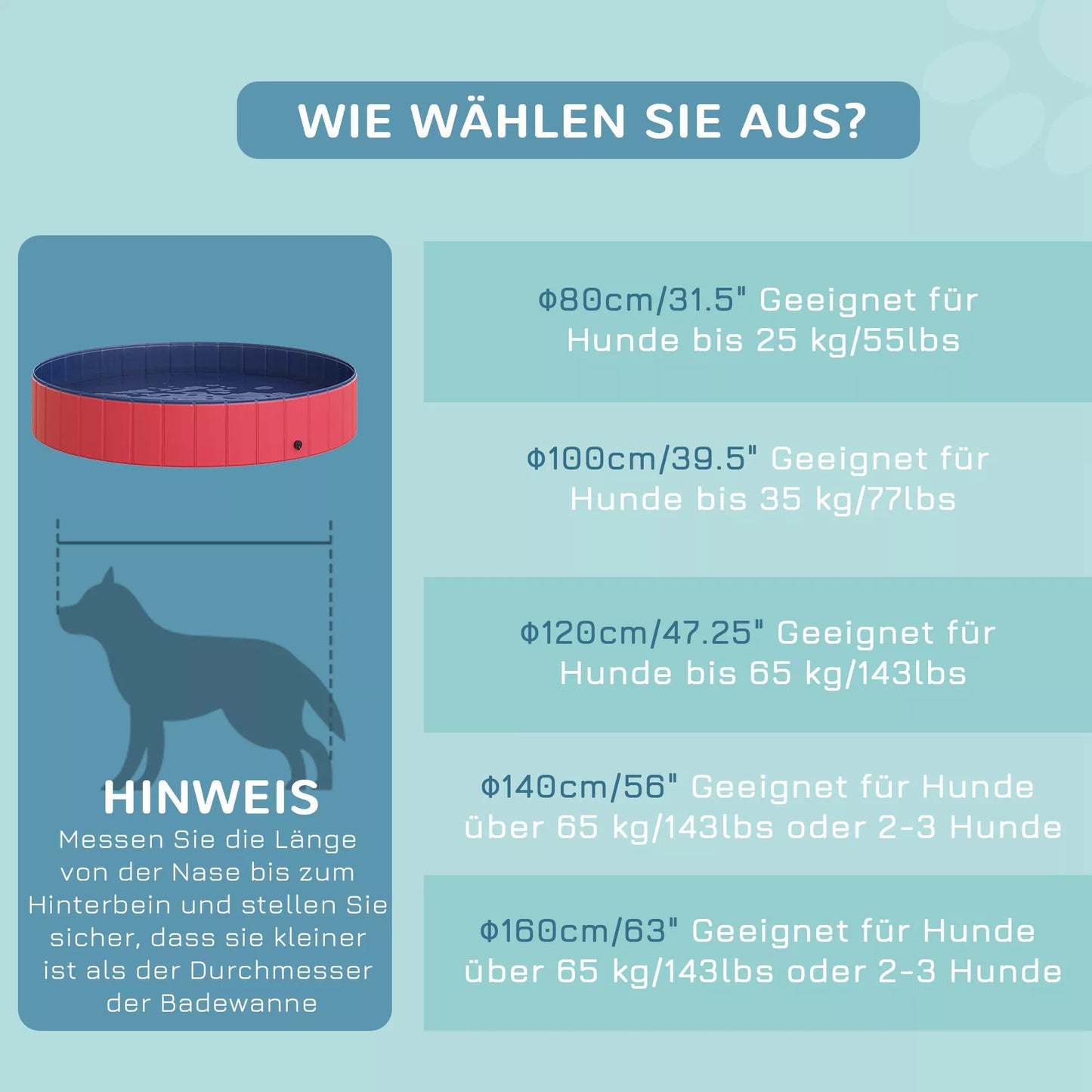 Sulankstoma vonia šunims Vonios baseinas šunims Plaukimo baseinas Vandens baseinas šunims ir katėms Plaukimo baseinas Plastikas + mediena Raudona Ø160 x 30H cm