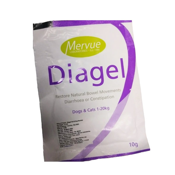 Mervue Diagel papildas nuo viduriavimo šunims ir katėms, 10x4 g
