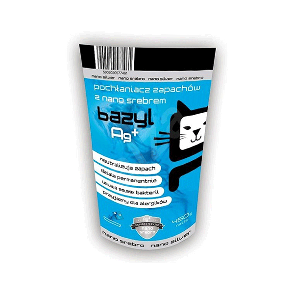 Bazyl Ag+ Odour Absorber bentonito milteliai kraikui, 450 g