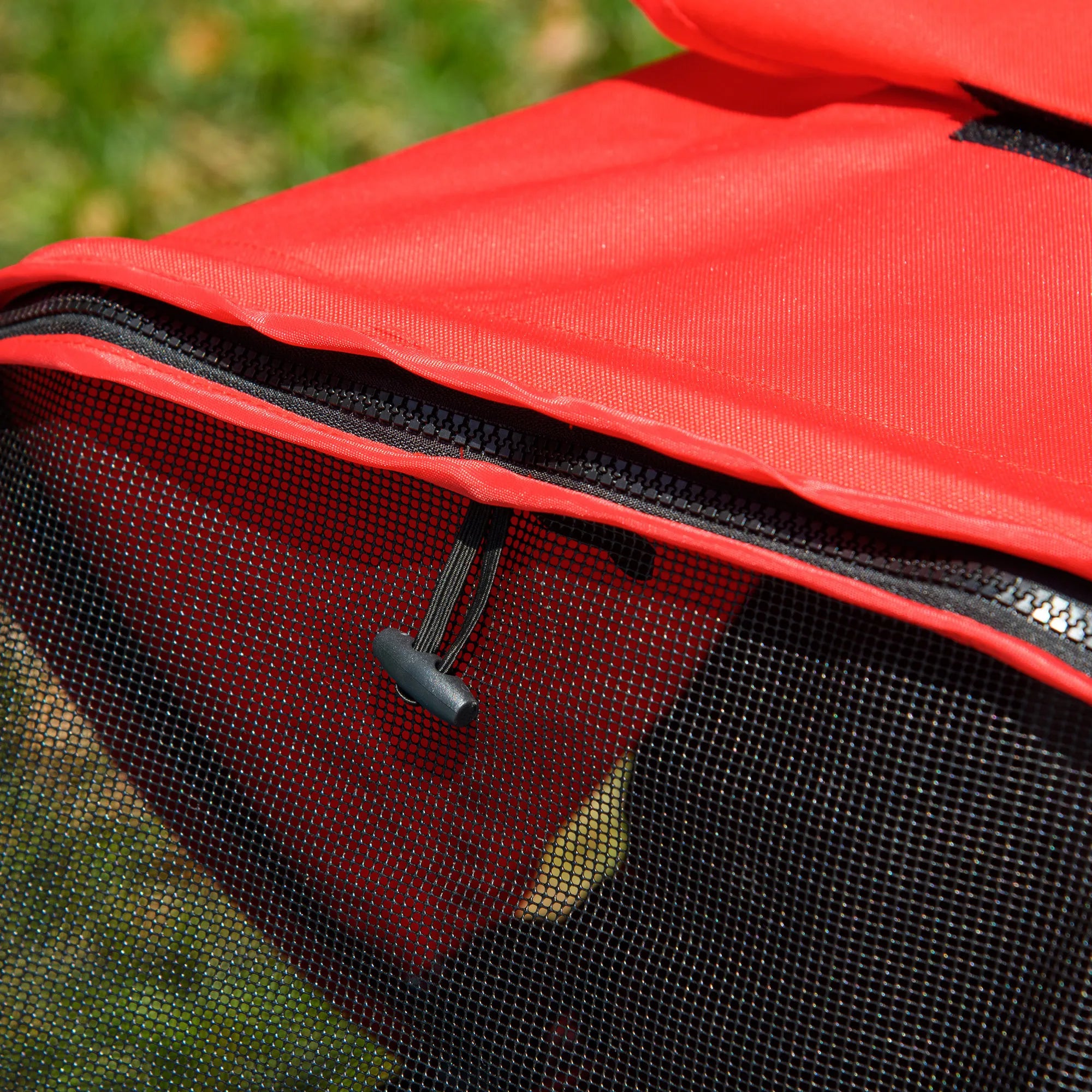 Suņu ratiņi ar 3 riteņiem, salokāmi līdz 10 kg, Oxford Red+Black, 109,5 x 54,5 x 106,5 cm